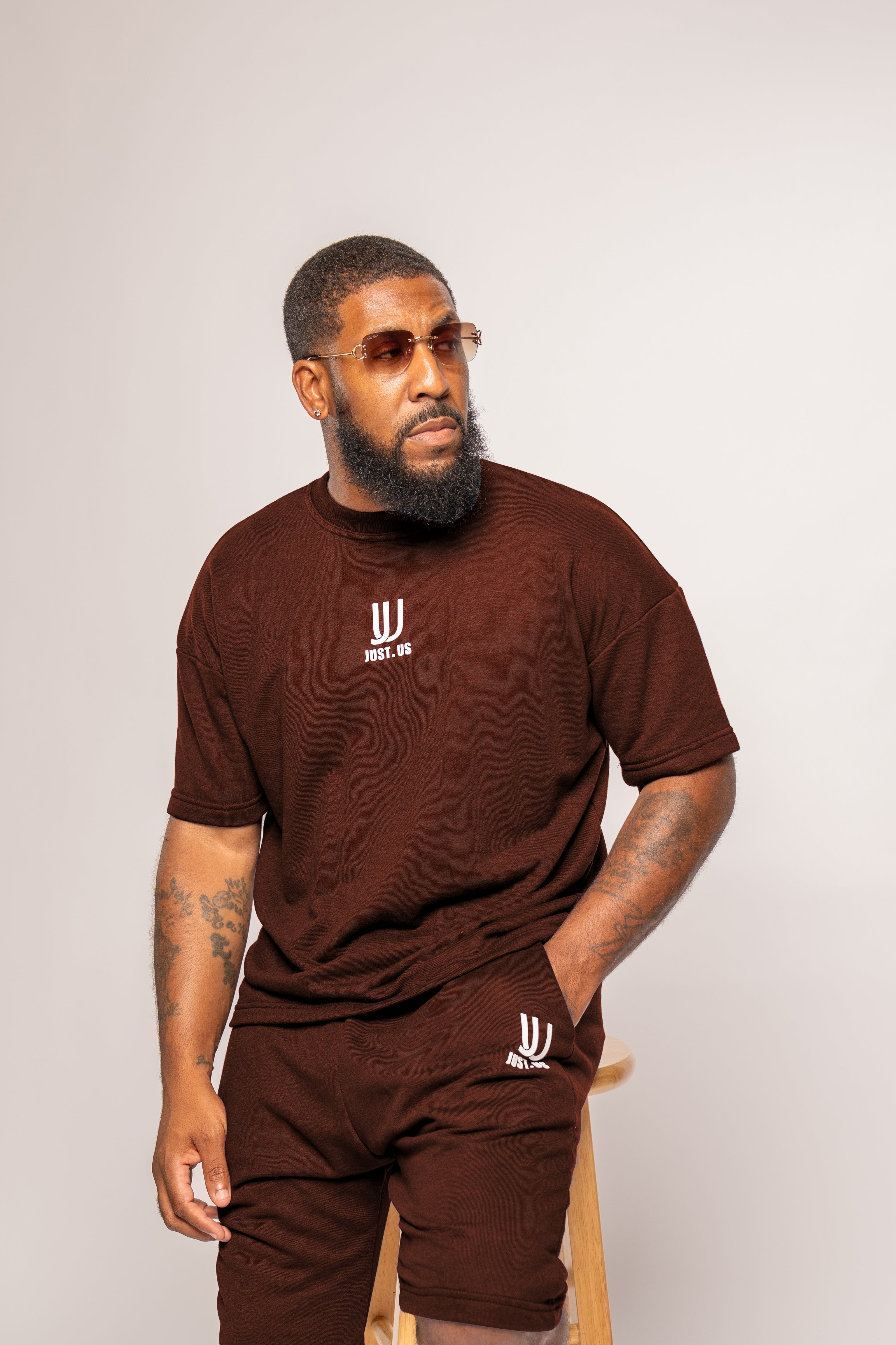 Men’s Drop Shoulder Shirt + Shorts – Just.us