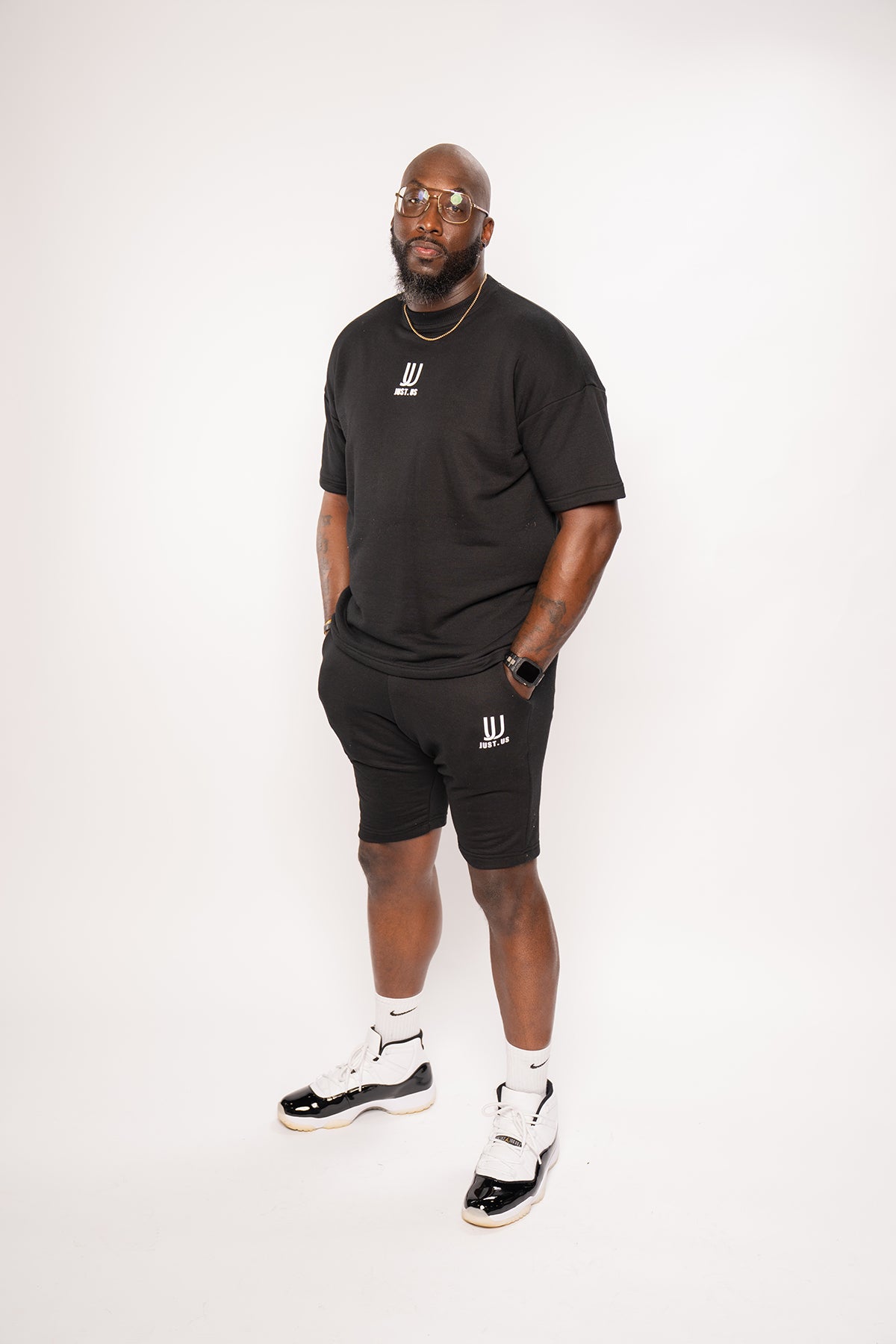 Men’s Drop Shoulder Shirt + Shorts – Just.us