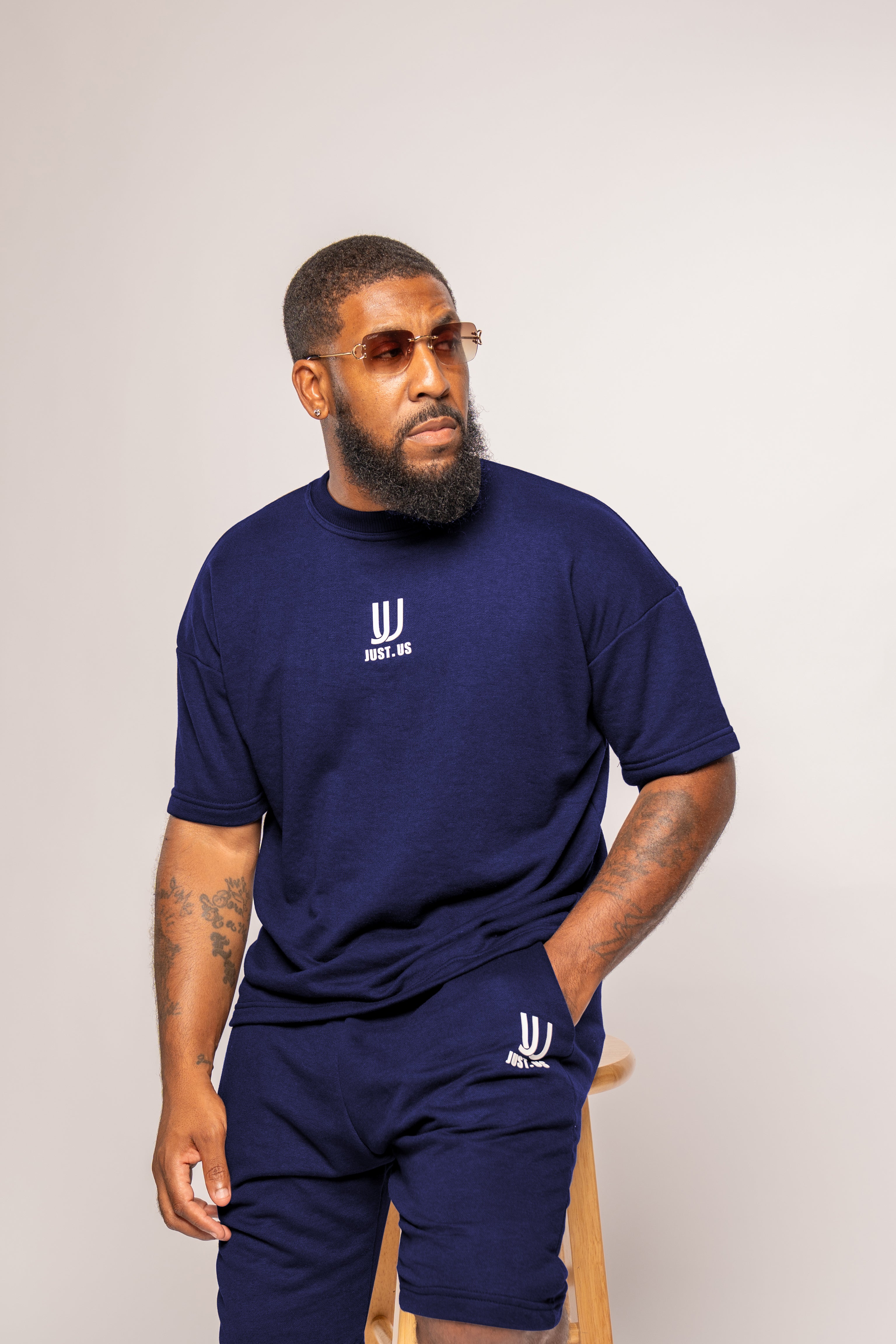 Men’s Drop Shoulder Shirt + Shorts – Just.us