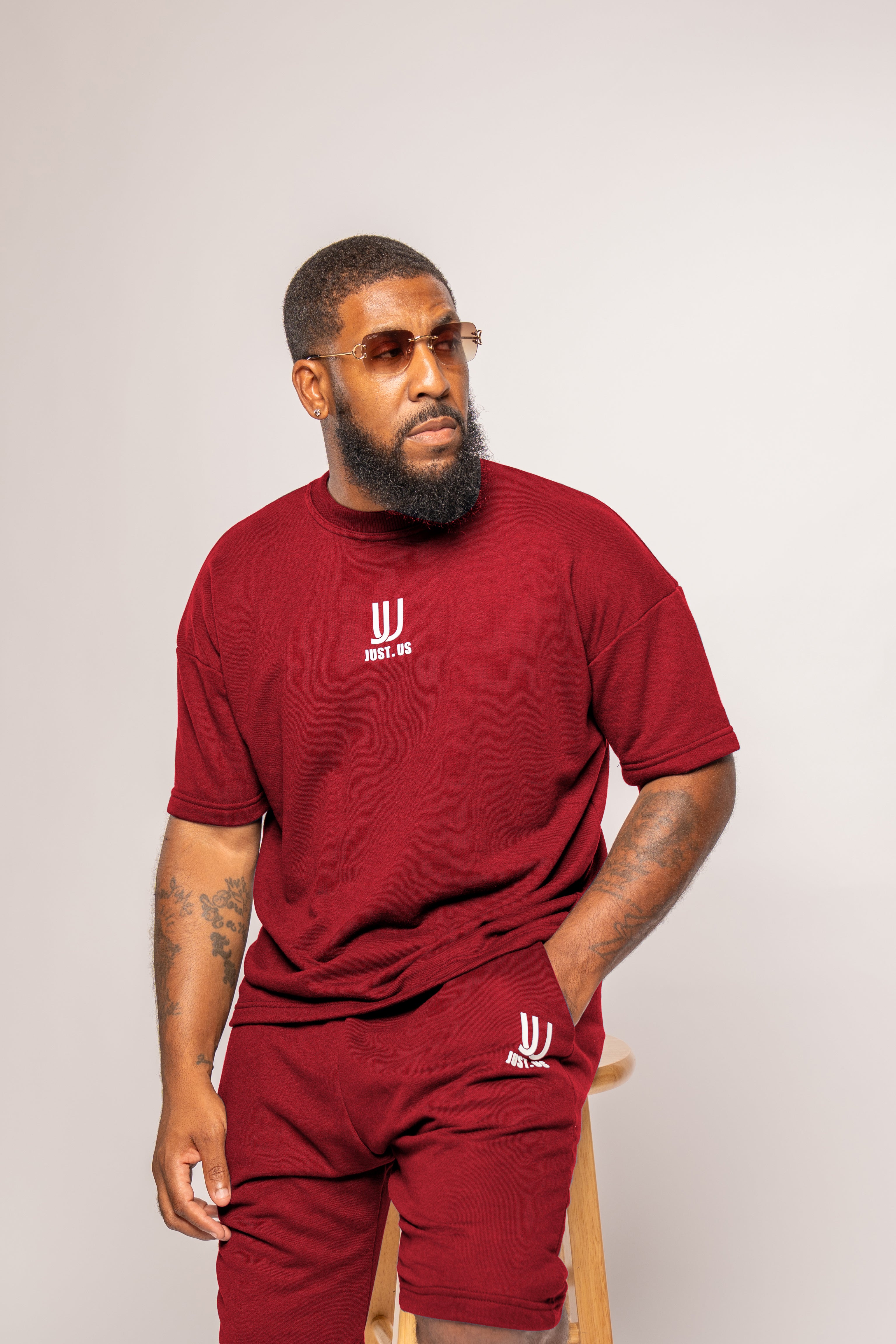 Men’s Drop Shoulder Shirt + Shorts – Just.us