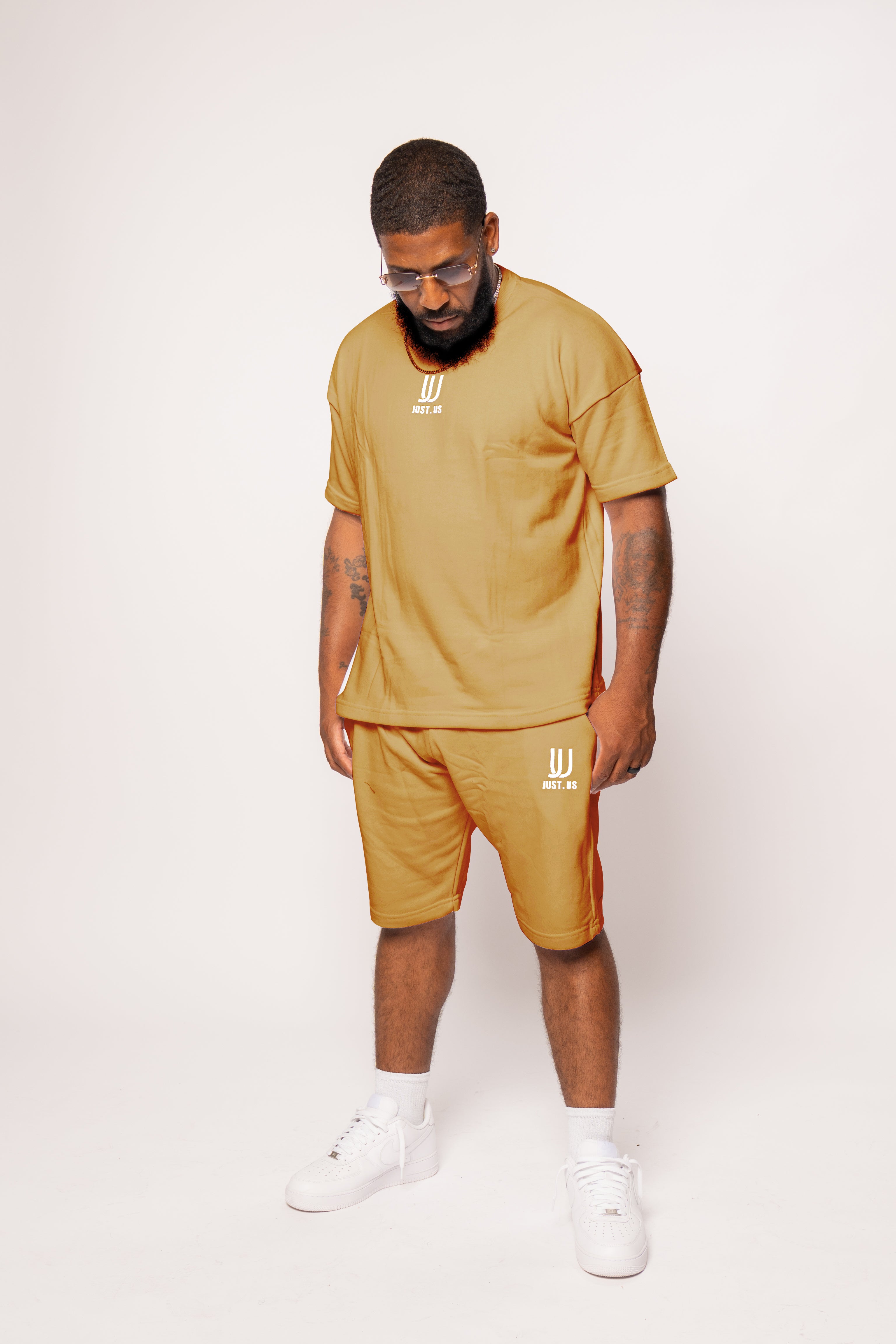 Men’s Drop Shoulder Shirt + Shorts – Just.us