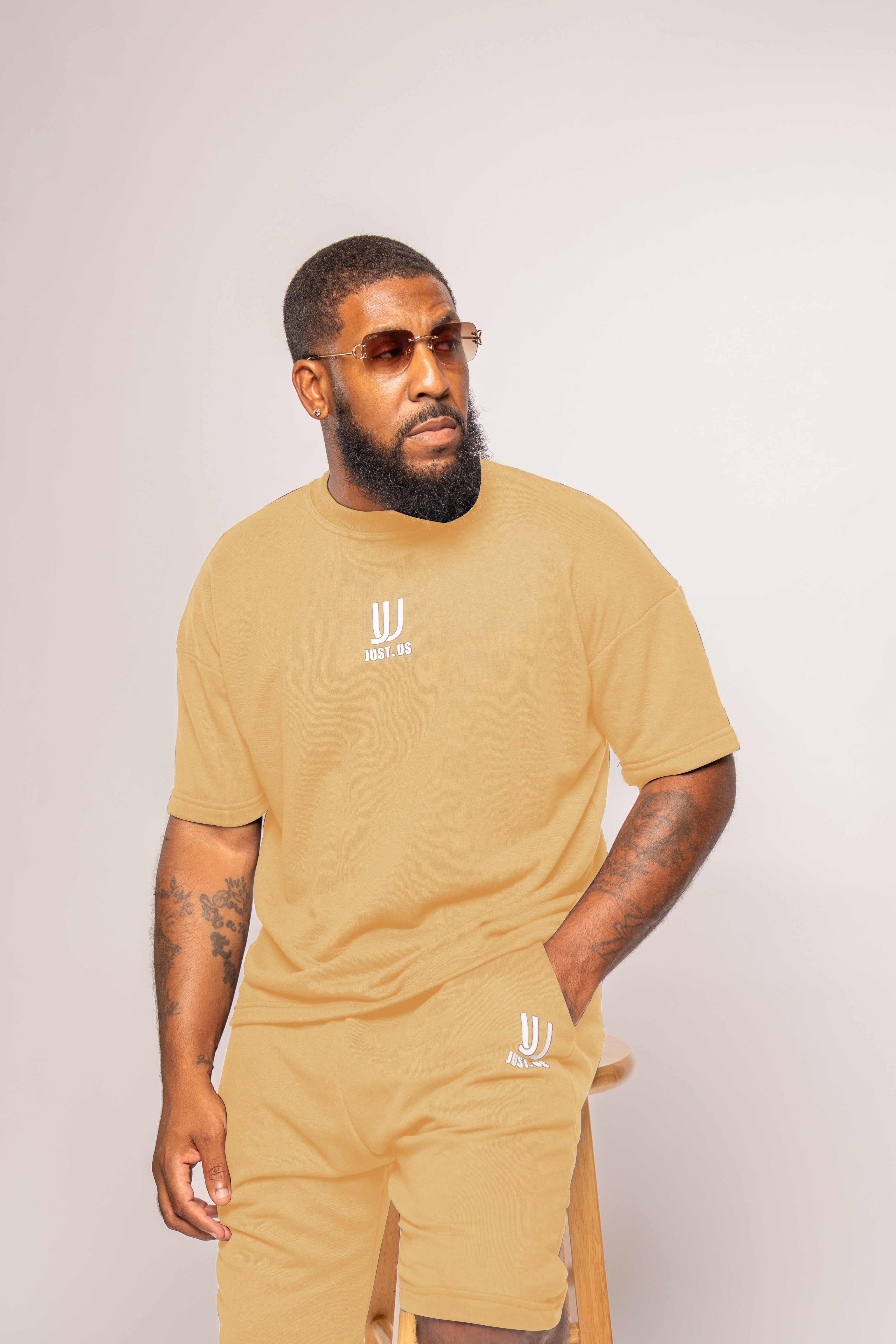 Men’s Drop Shoulder Shirt + Shorts – Just.us