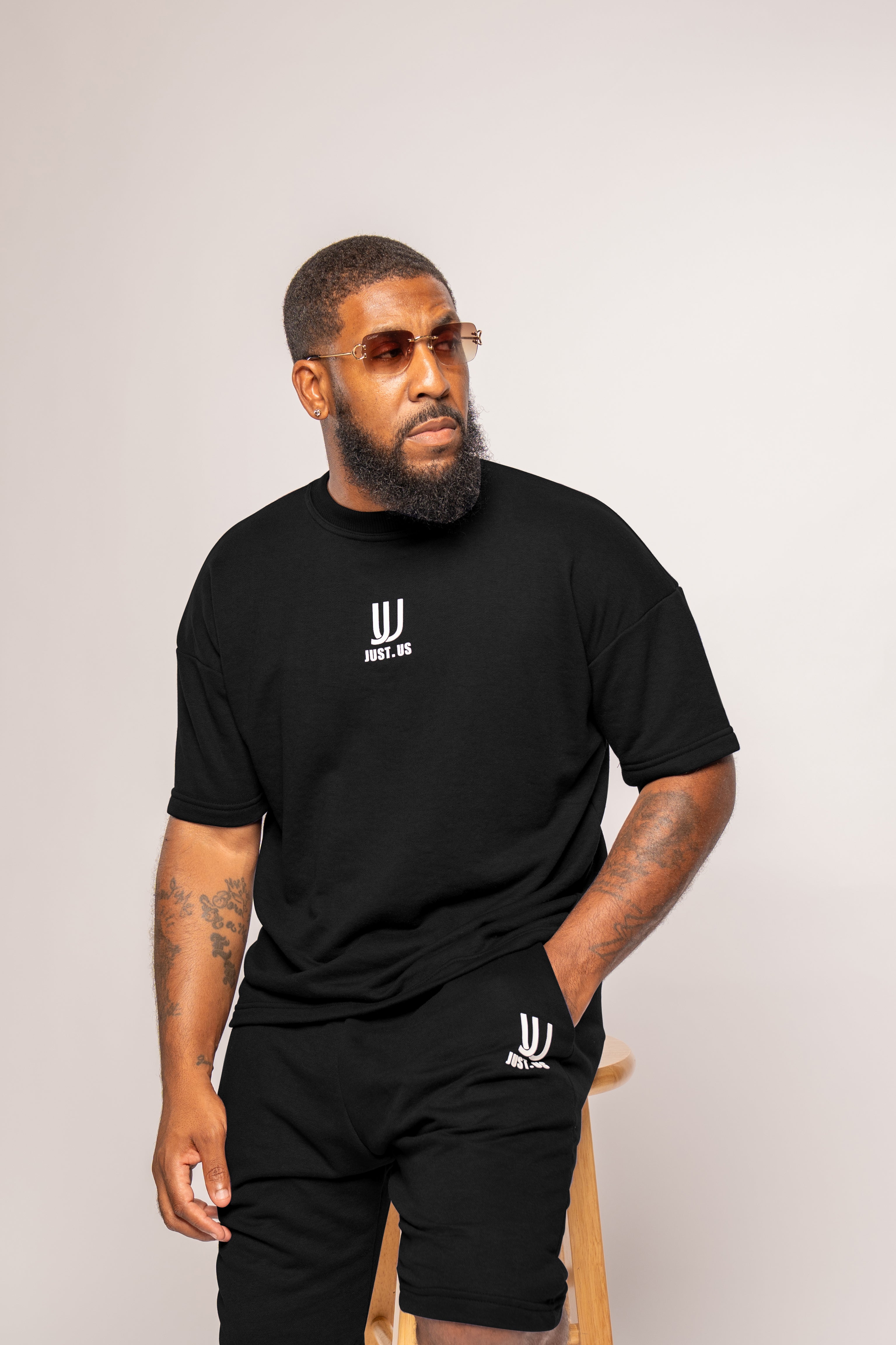 Men’s Drop Shoulder Shirt + Shorts – Just.us
