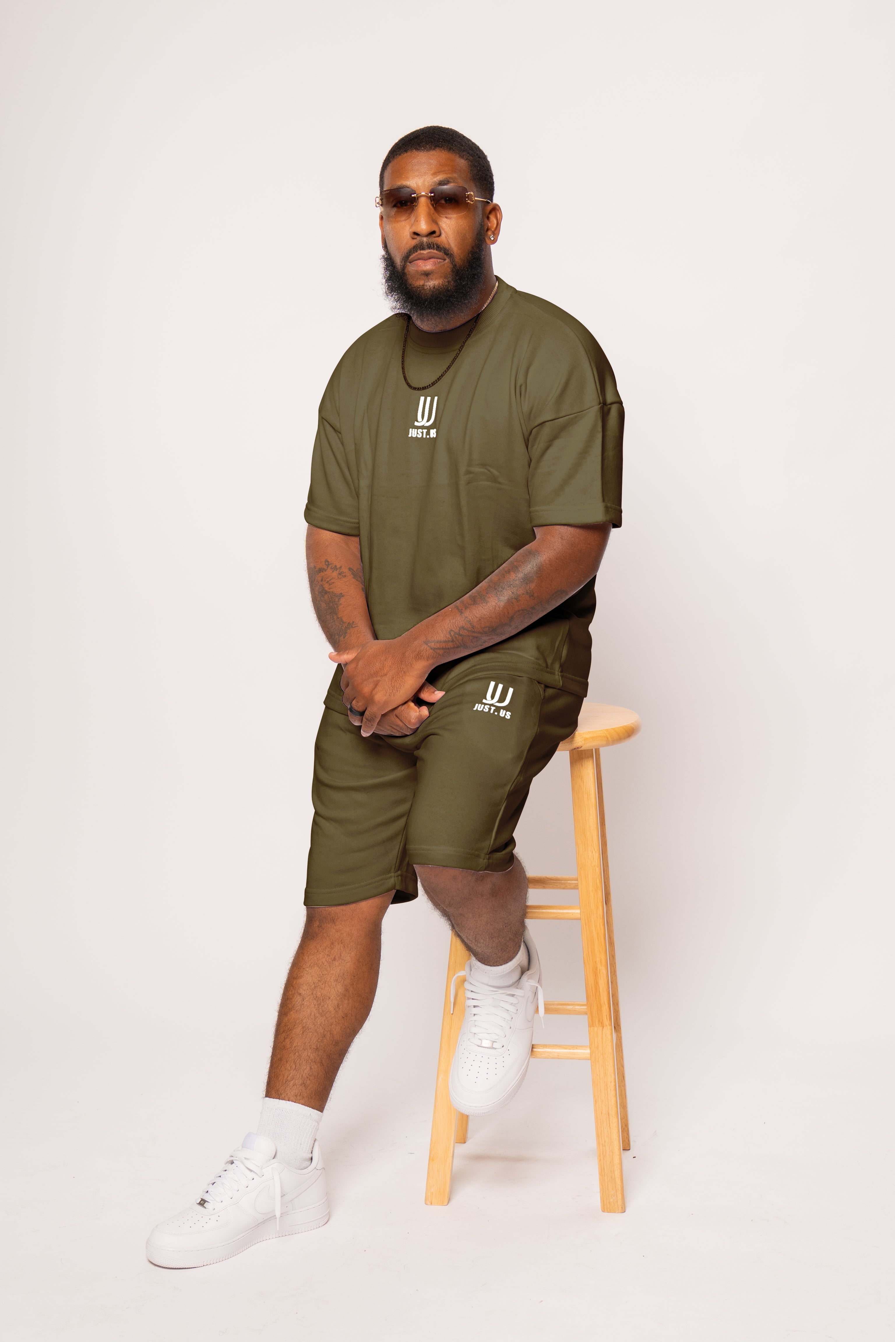 Men’s Drop Shoulder Shirt + Shorts – Just.us