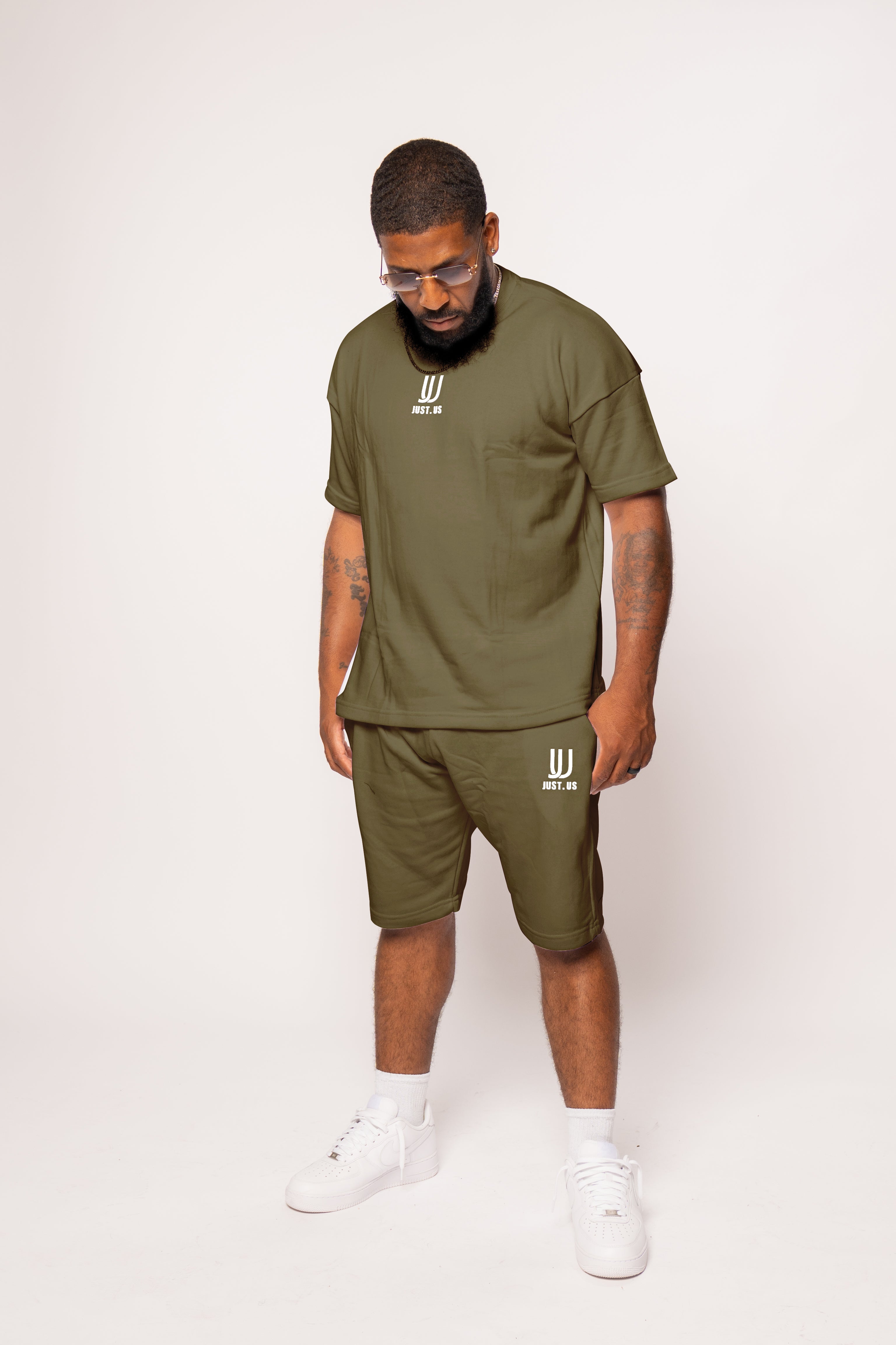 Men’s Drop Shoulder Shirt + Shorts – Just.us