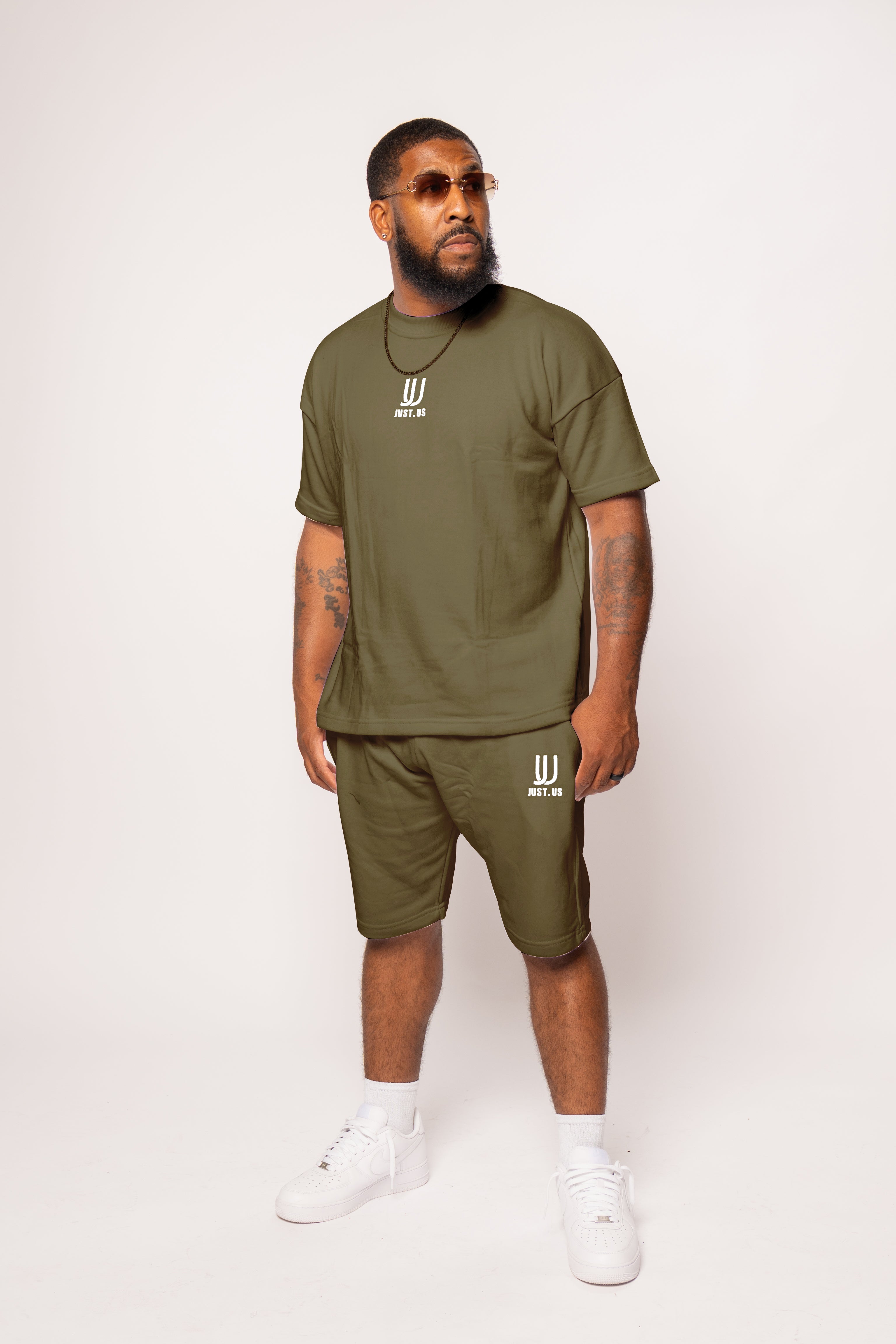 Men’s Drop Shoulder Shirt + Shorts – Just.us