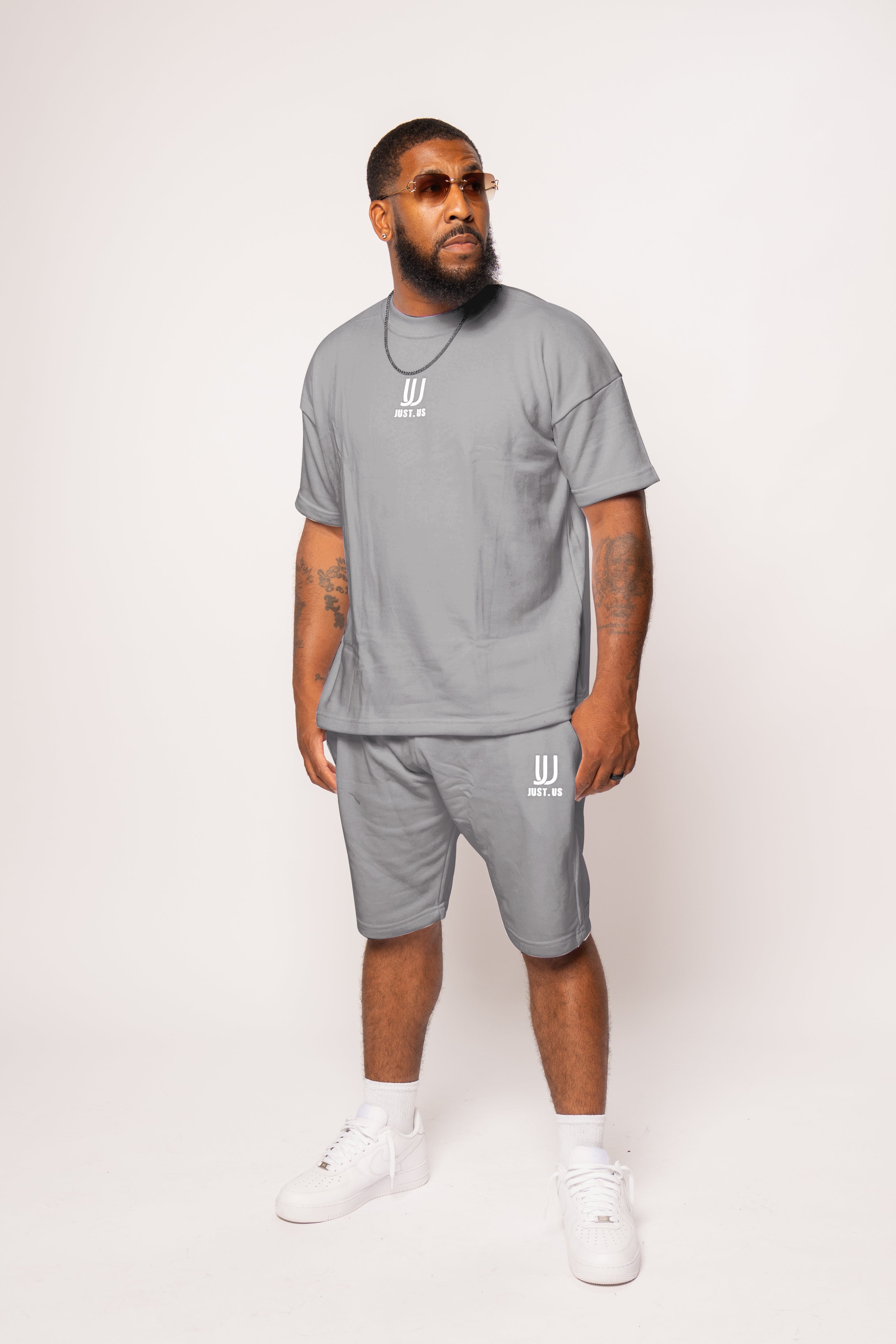 Men’s Drop Shoulder Shirt + Shorts – Just.us