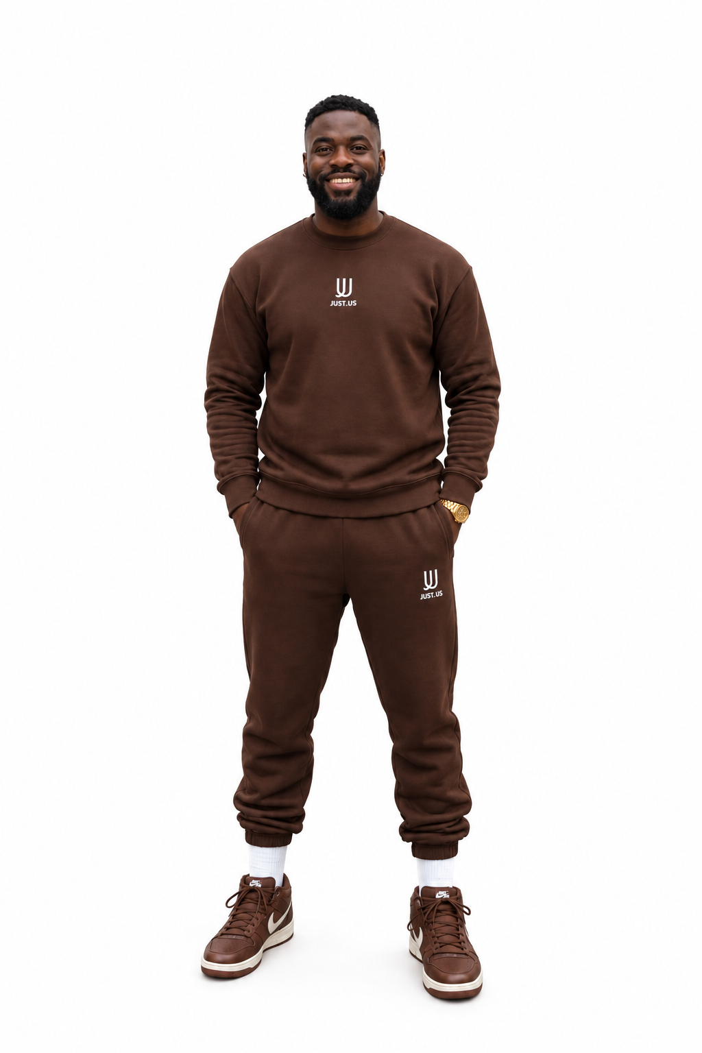 Classic Crew Neck Sweater with Joggers Comfort Meets Style