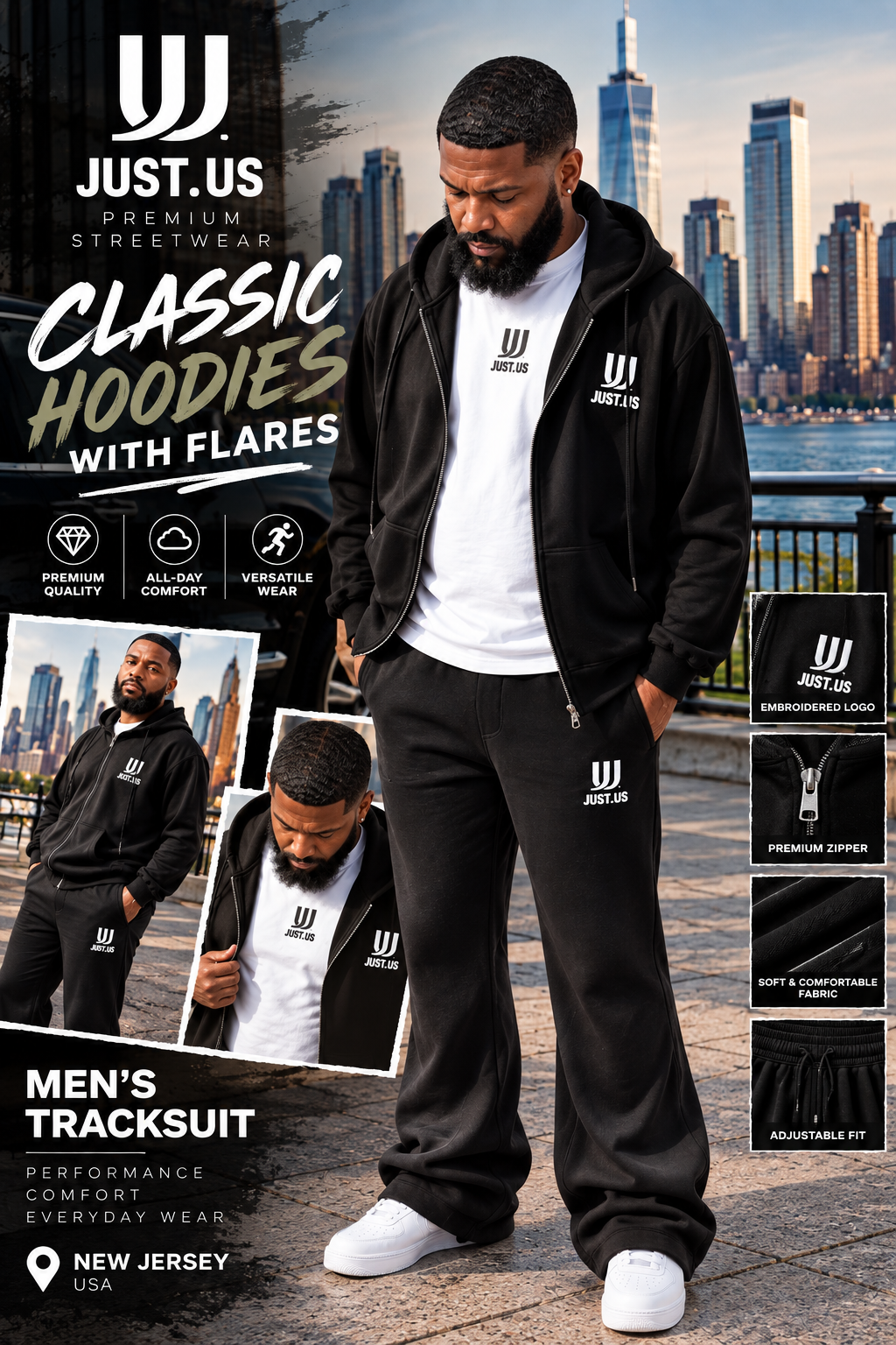 Classic hoodie with Flares