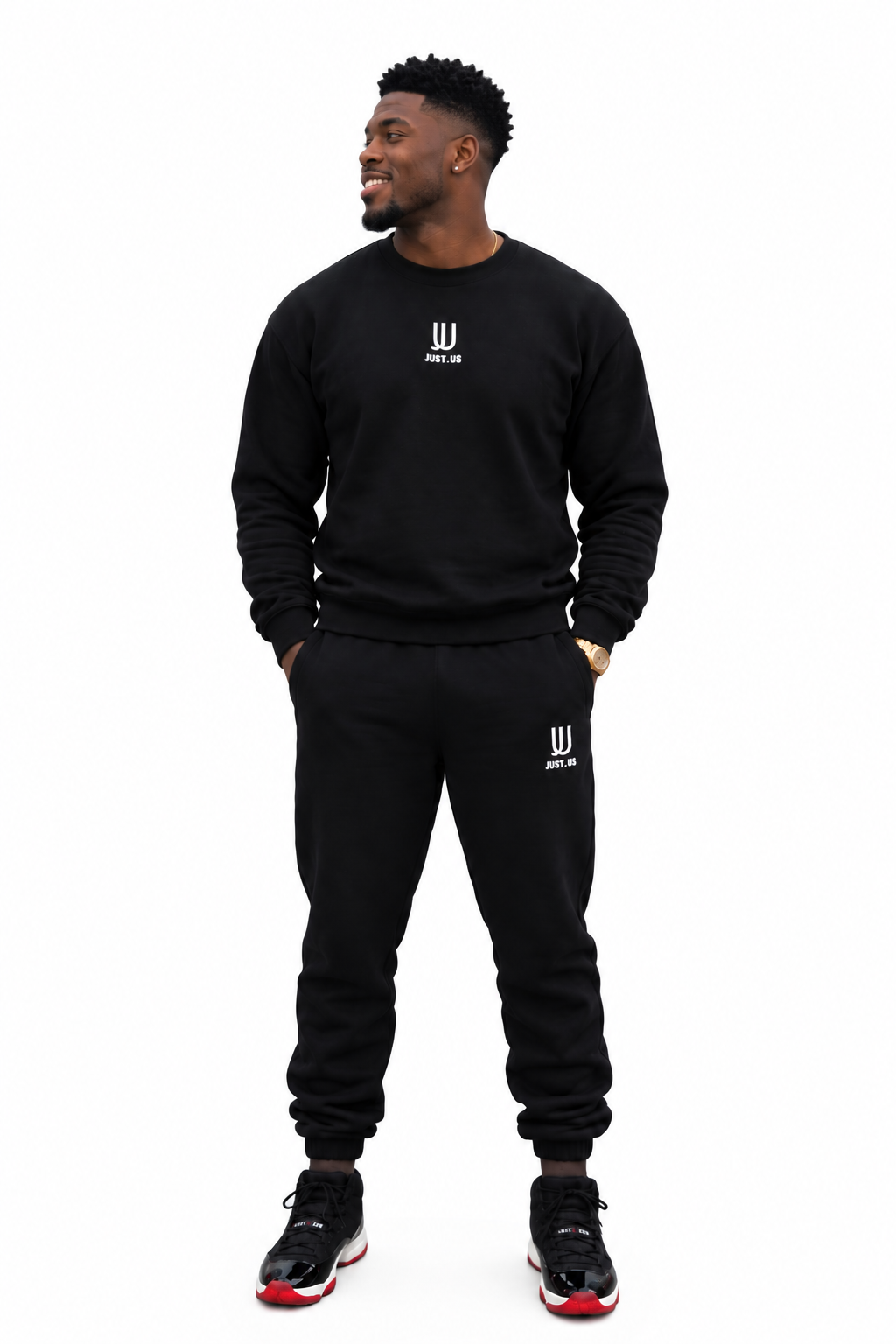 Classic Crew Neck Sweater with Joggers Comfort Meets Style