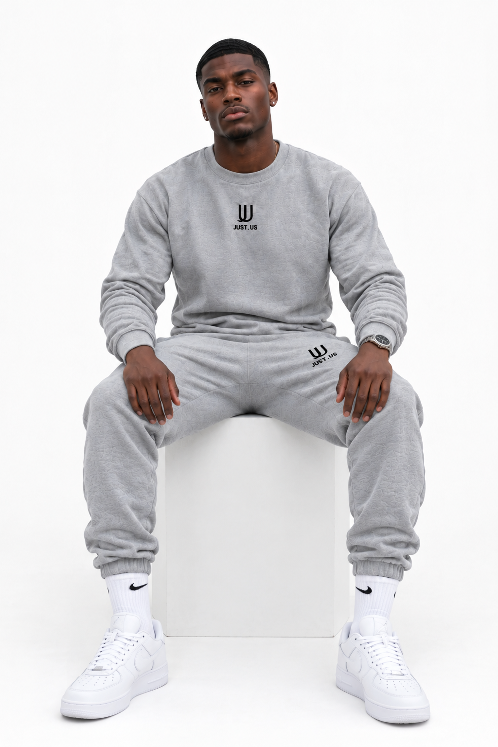 Classic Crew Neck Sweater with Joggers Comfort Meets Style