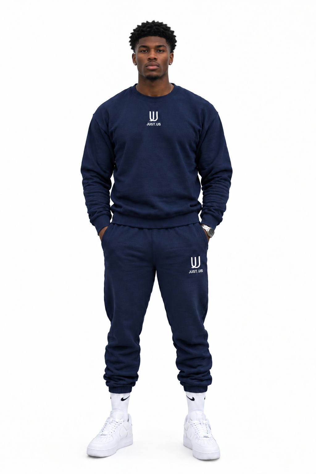 Classic Crew Neck Sweater with Joggers Comfort Meets Style
