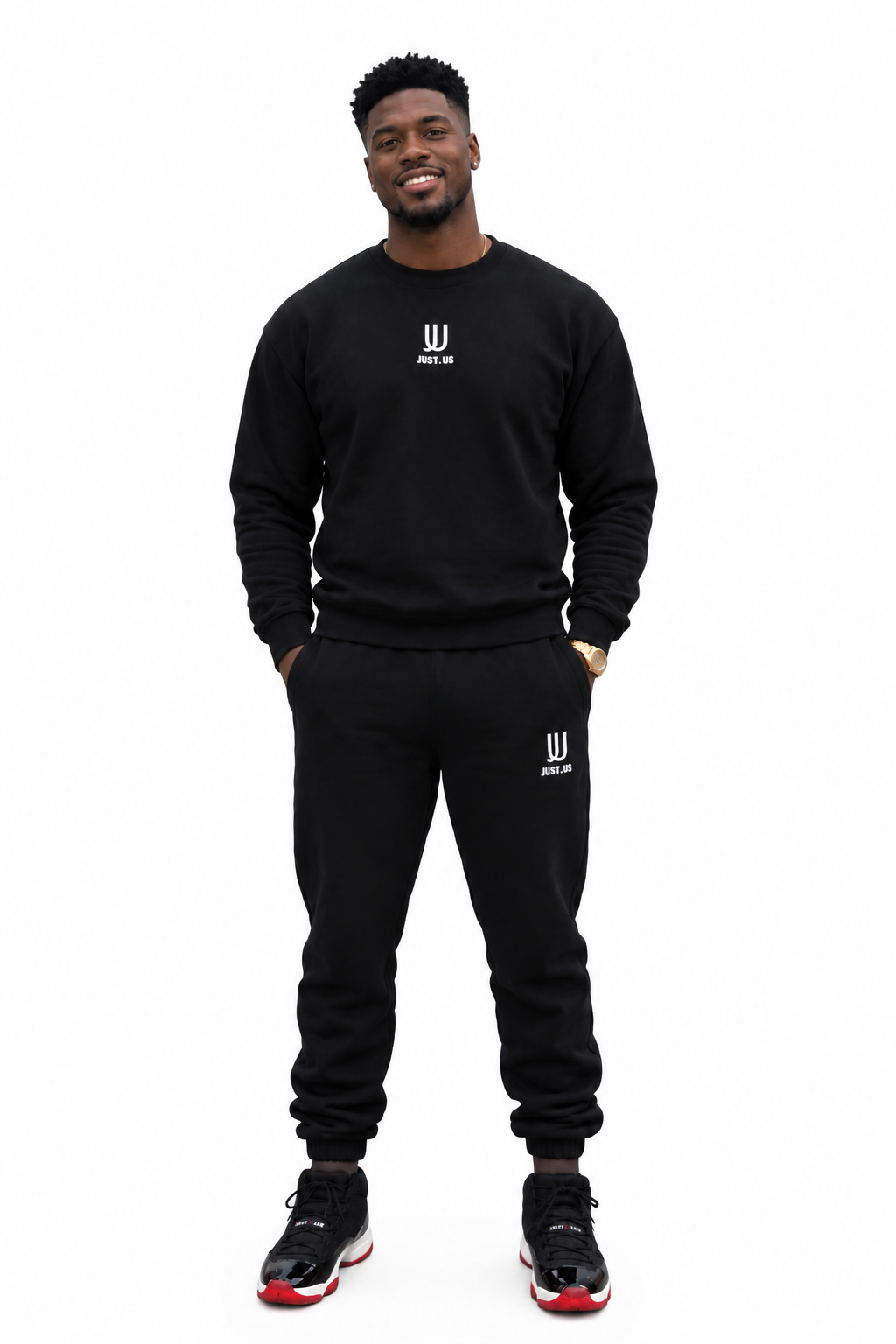 Classic Crew Neck Sweater with Joggers Comfort Meets Style