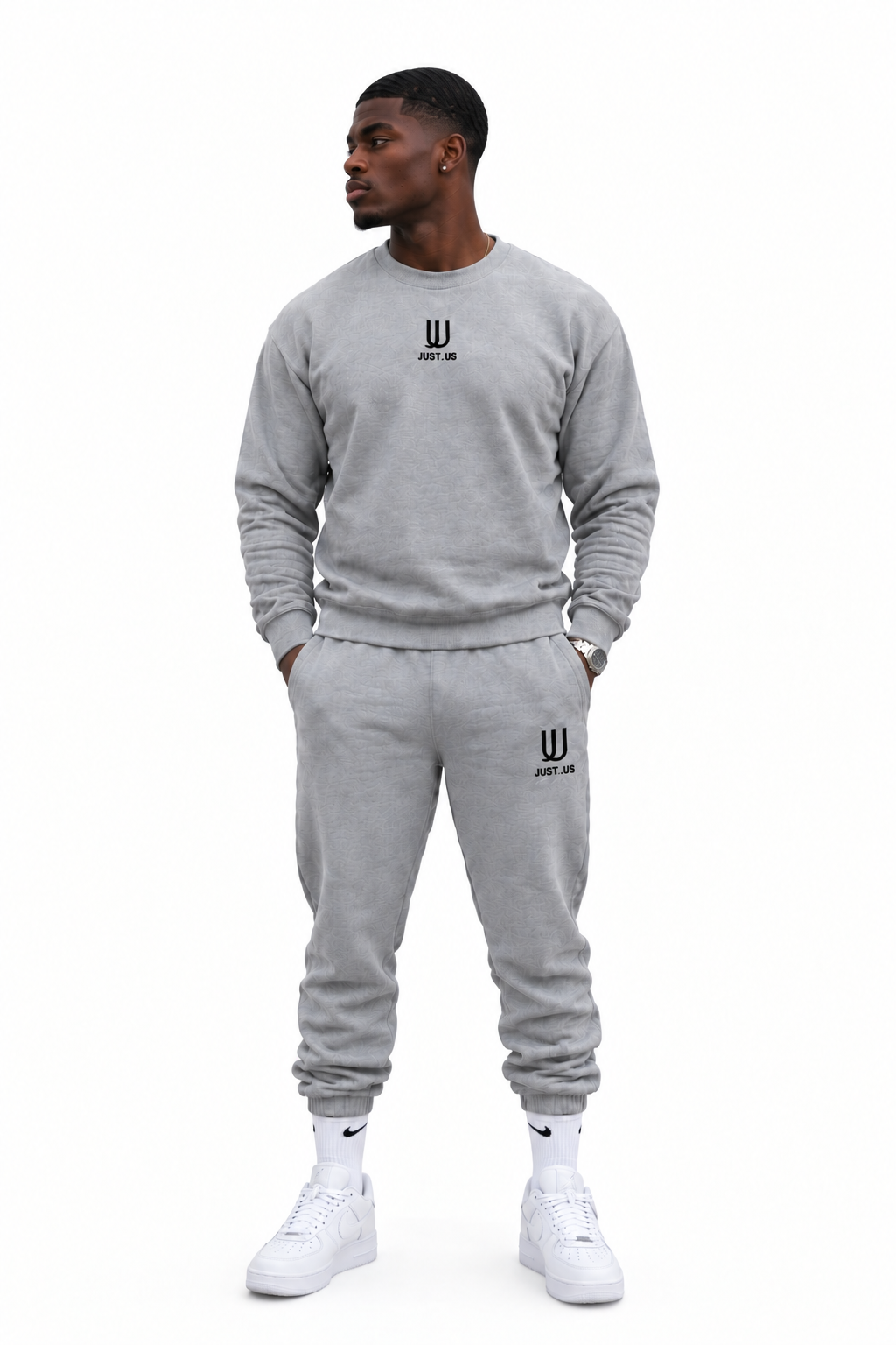 Classic Crew Neck Sweater with Joggers Comfort Meets Style