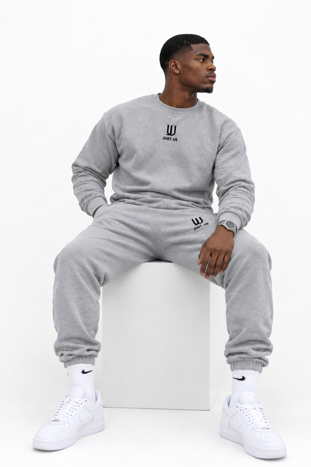 Classic Crew Neck Sweater with Joggers Comfort Meets Style