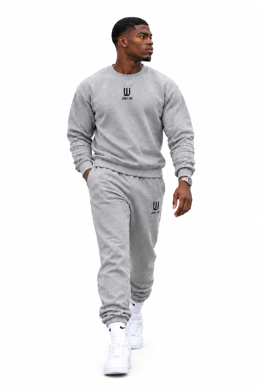 Classic Crew Neck Sweater with Joggers Comfort Meets Style