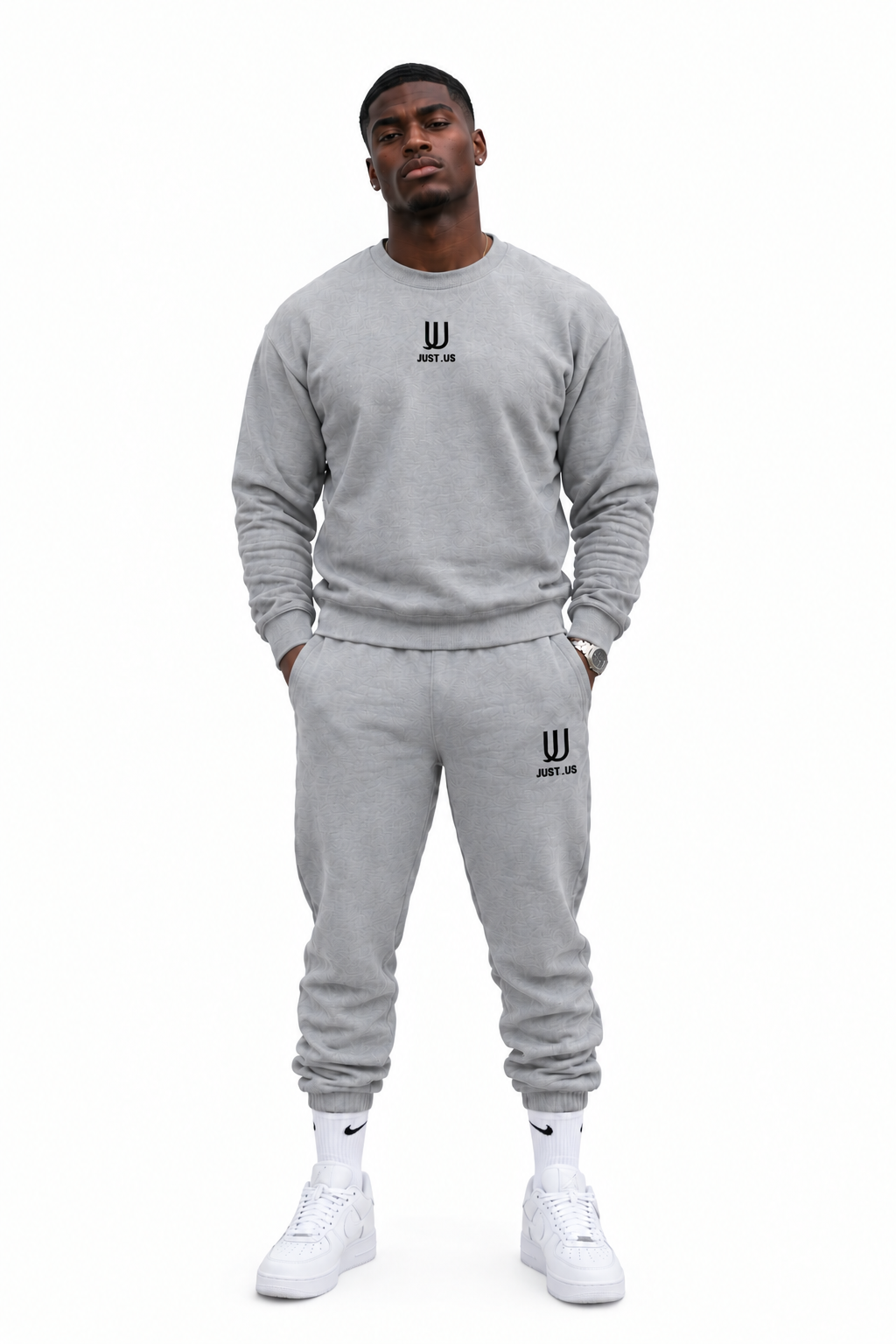 Classic Crew Neck Sweater with Joggers Comfort Meets Style
