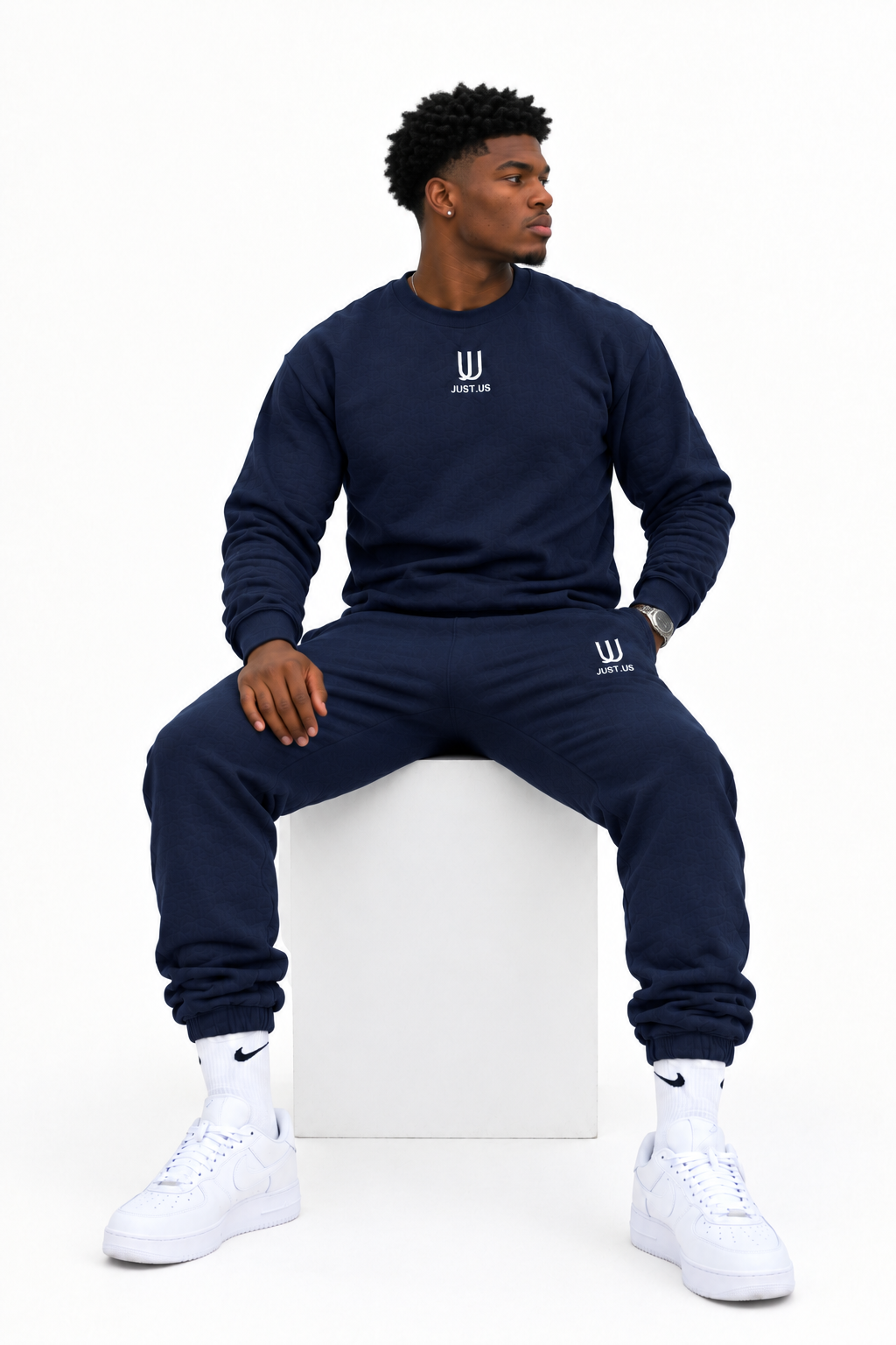 Classic Crew Neck Sweater with Joggers Comfort Meets Style