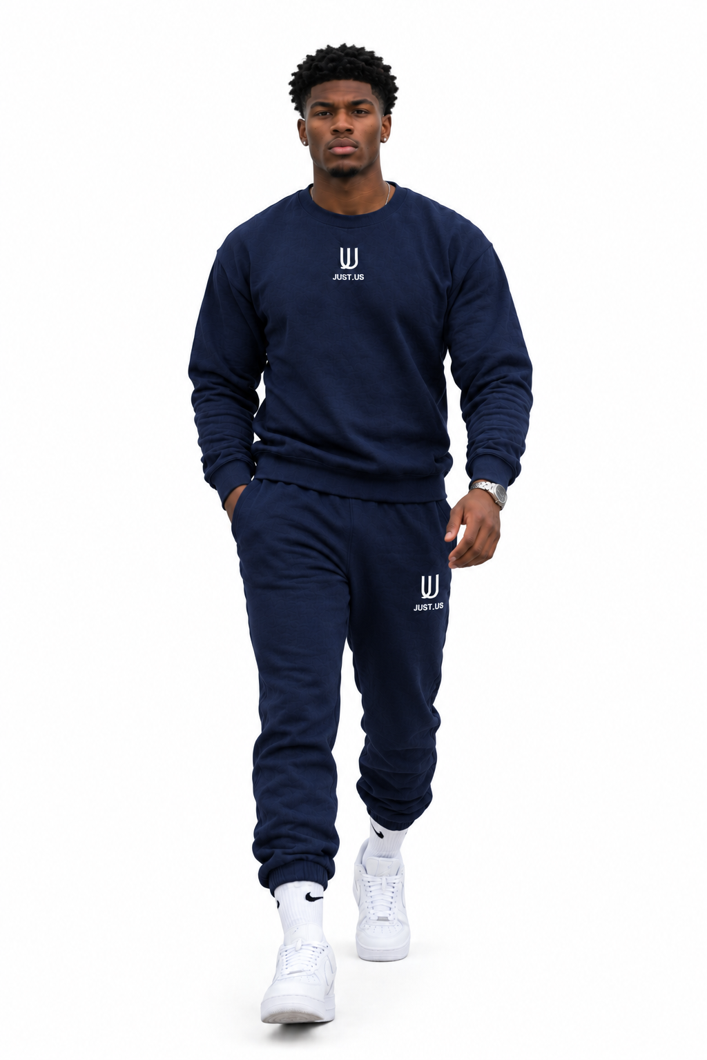 Classic Crew Neck Sweater with Joggers Comfort Meets Style