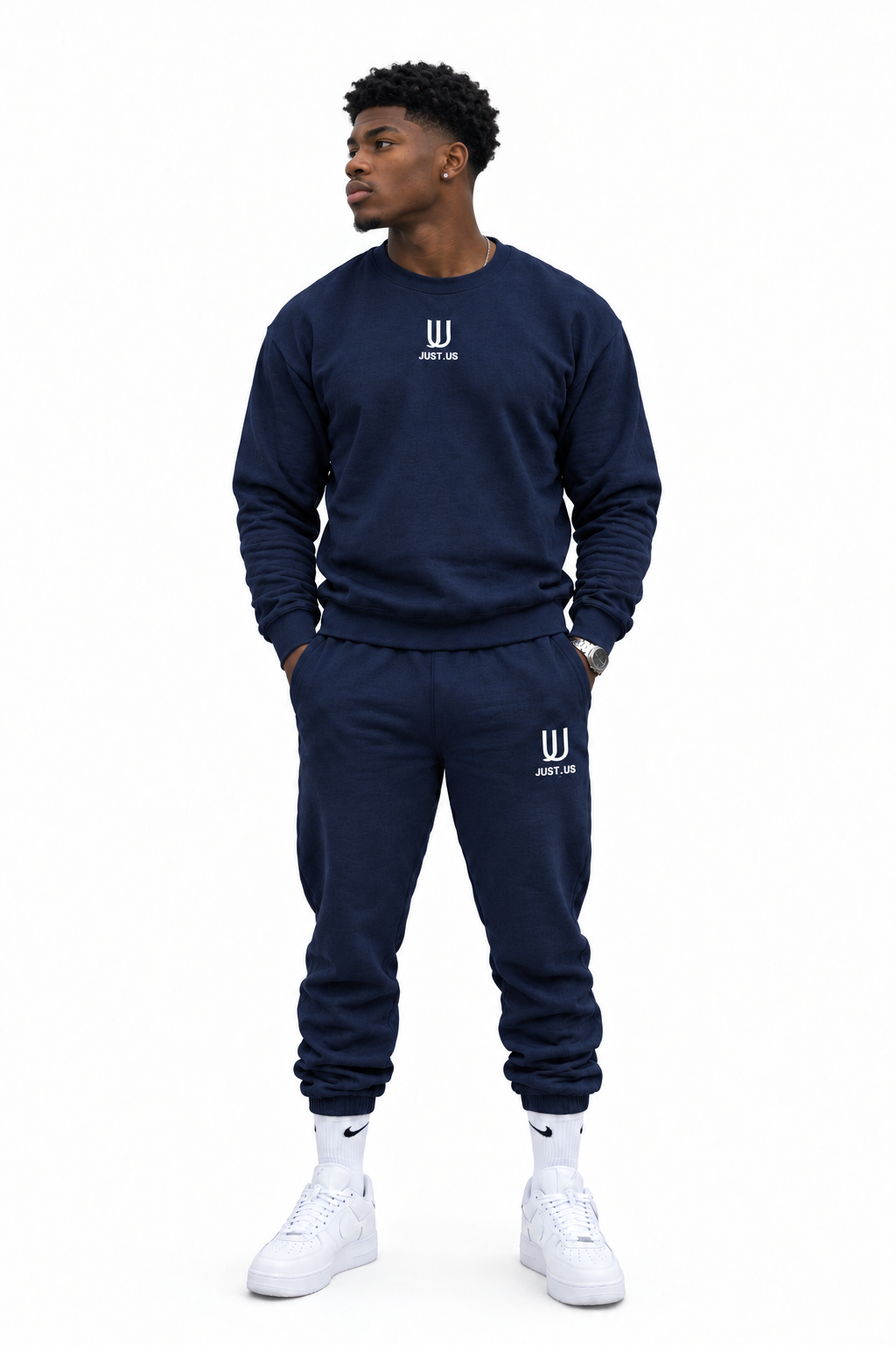 Classic Crew Neck Sweater with Joggers Comfort Meets Style