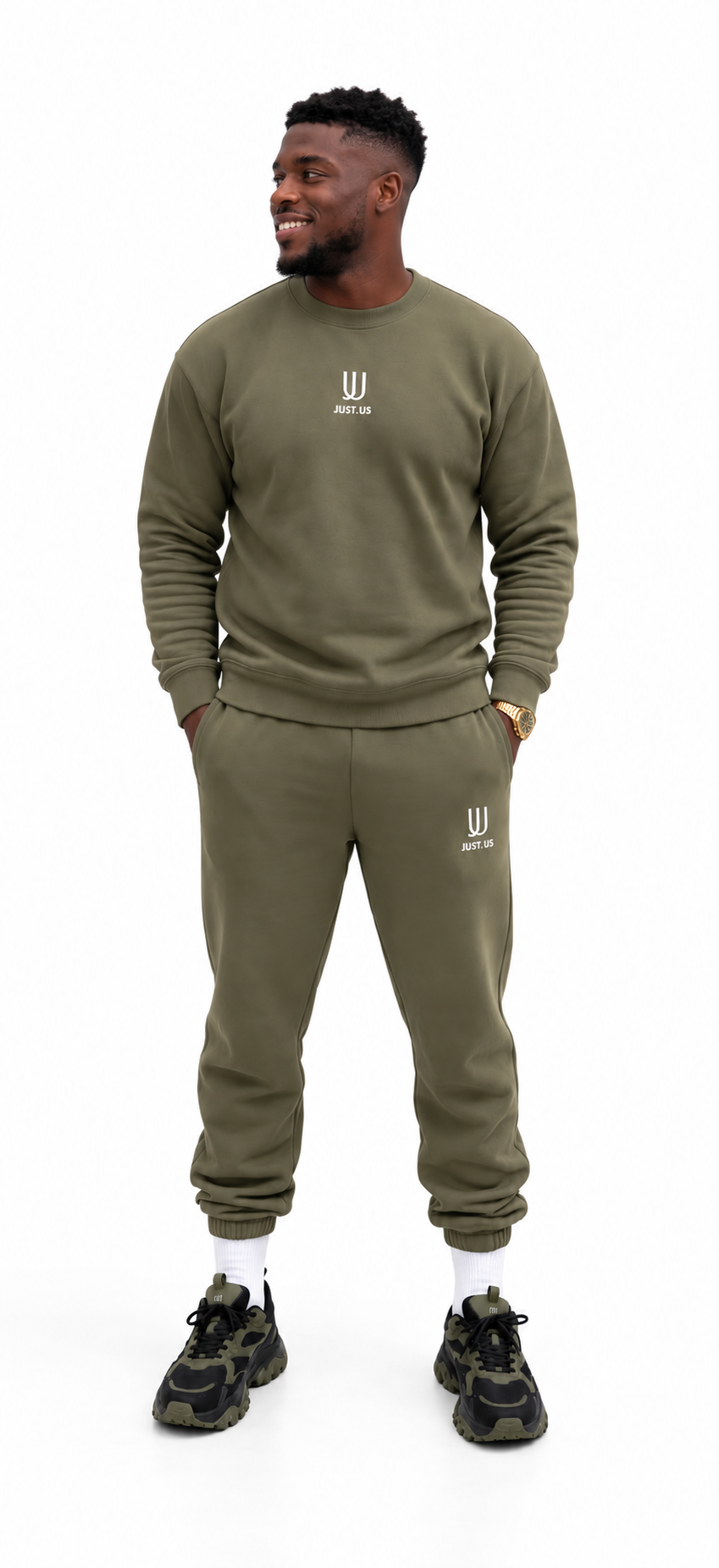 Classic Crew Neck Sweater with Joggers Comfort Meets Style