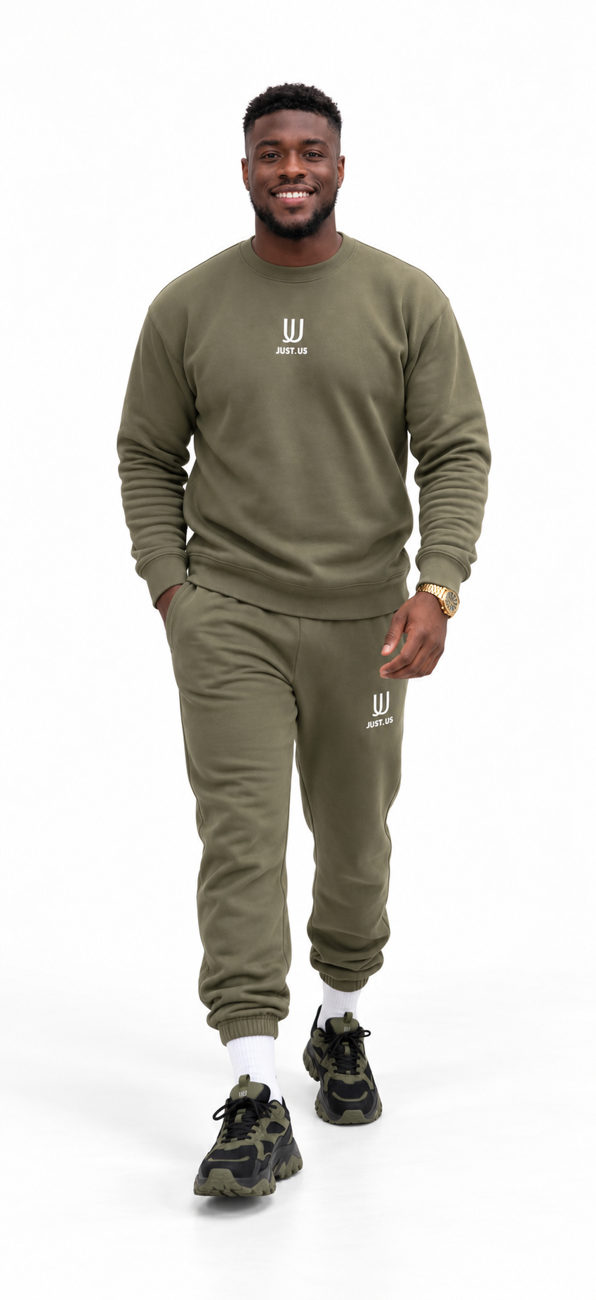 Classic Crew Neck Sweater with Joggers Comfort Meets Style