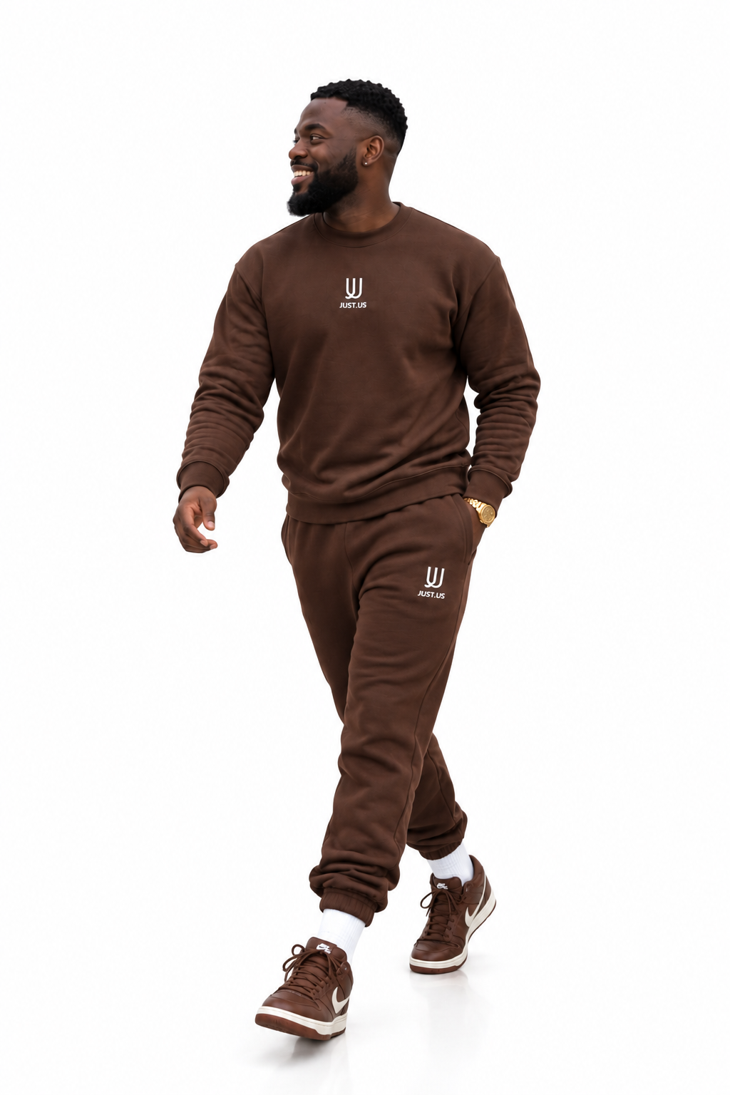 Classic Crew Neck Sweater with Joggers Comfort Meets Style