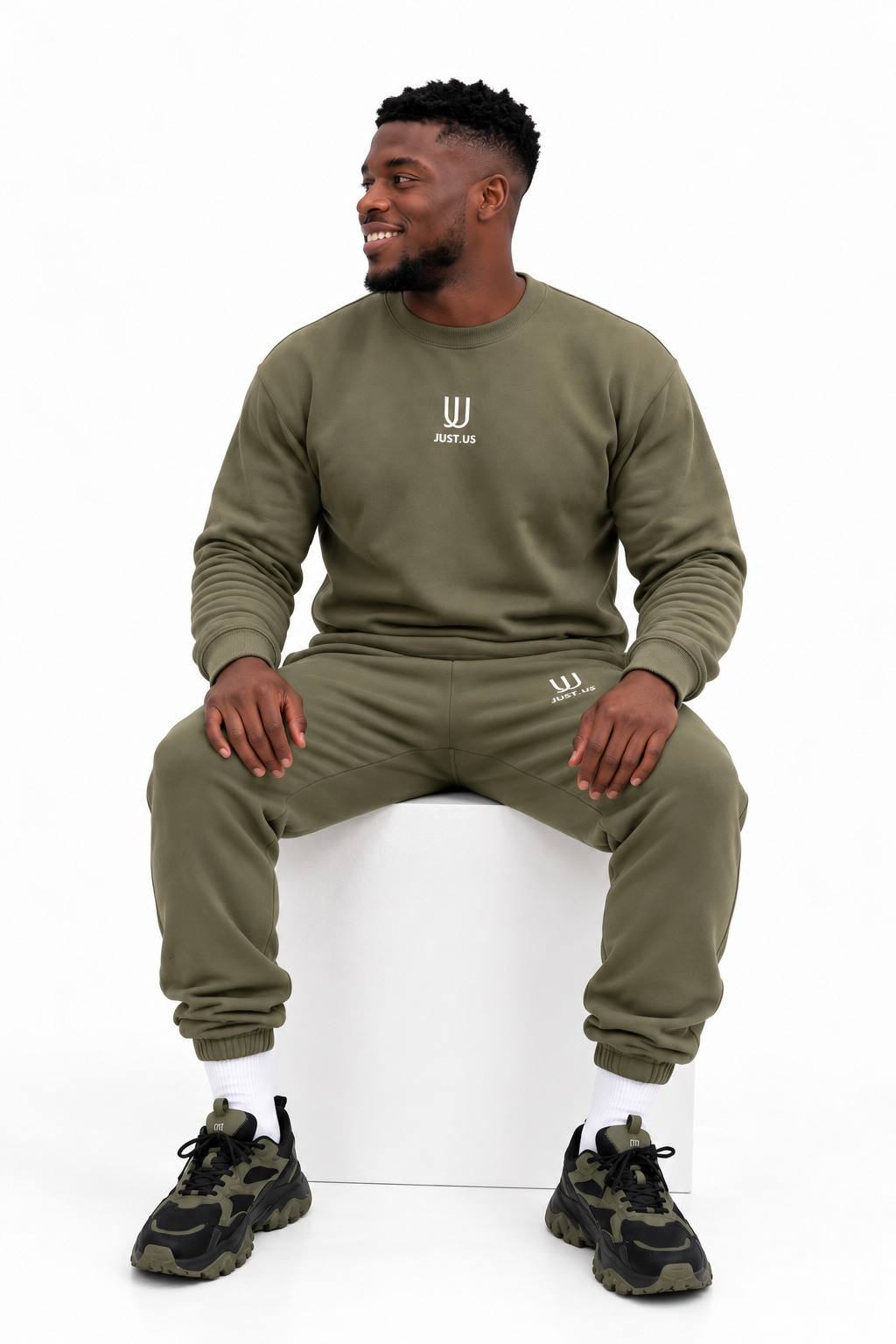Classic Crew Neck Sweater with Joggers Comfort Meets Style