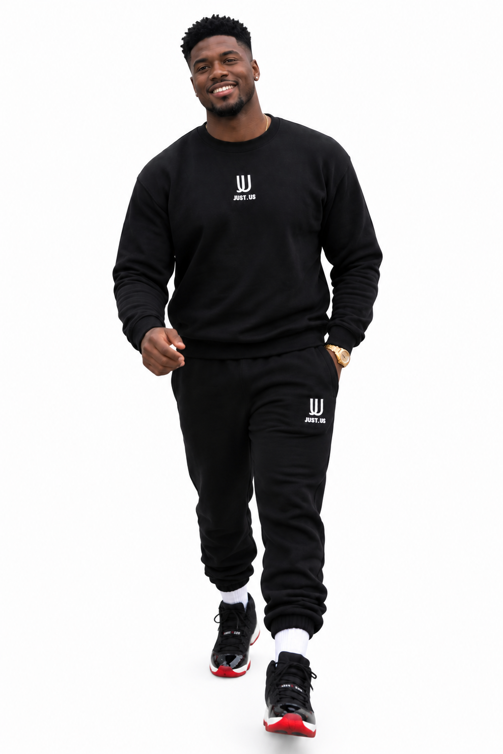 Classic Crew Neck Sweater with Joggers Comfort Meets Style