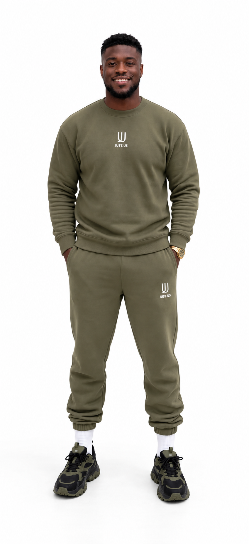 Classic Crew Neck Sweater with Joggers Comfort Meets Style